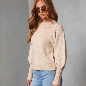 Vici Speckled Cream Sweater